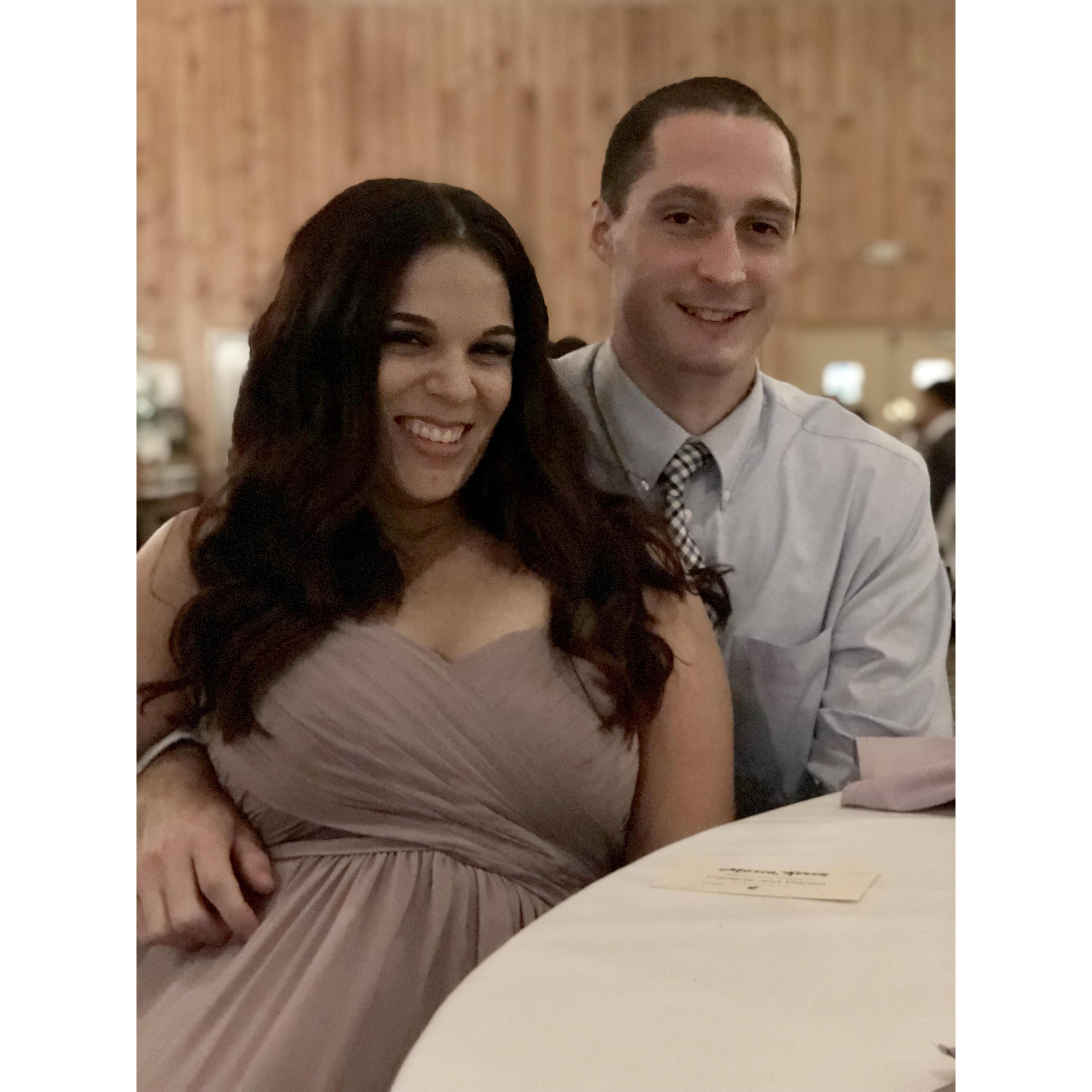 Us at the wedding of our two friends that set us up!