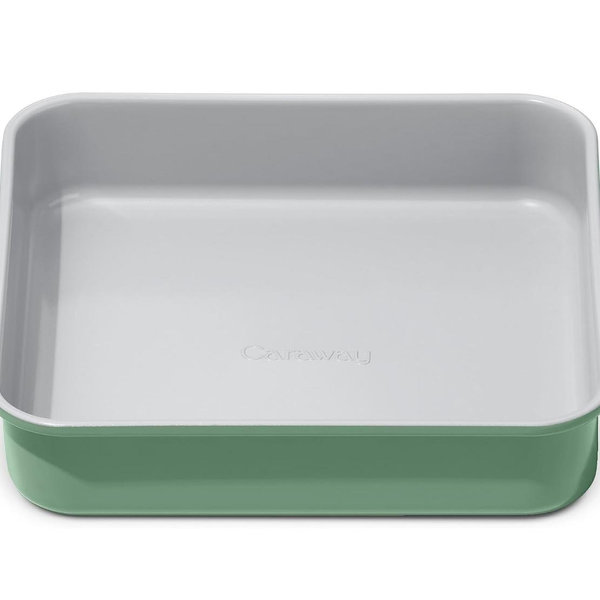 Caraway Non-Stick Ceramic 9” Square Pan - Naturally Slick Ceramic Coating - Non-Toxic, PTFE & PFOA Free - Perfect for Brownies, Lemon Bars, Cakes, & More - Sage