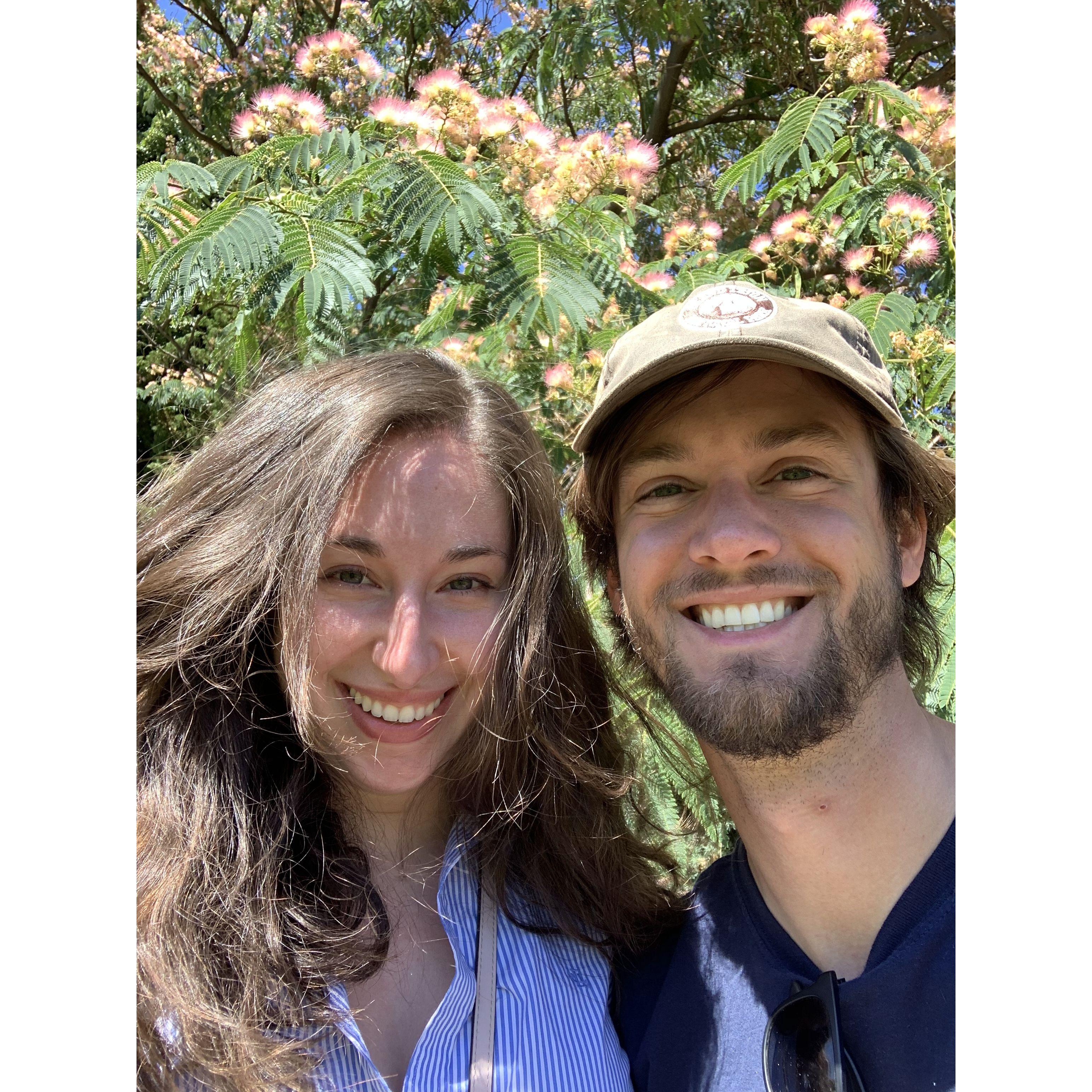 One of our first shots together (you can tell from Ryan's short hair!) at the Arboretum and Botanical Garden in Yakima, June of 2020