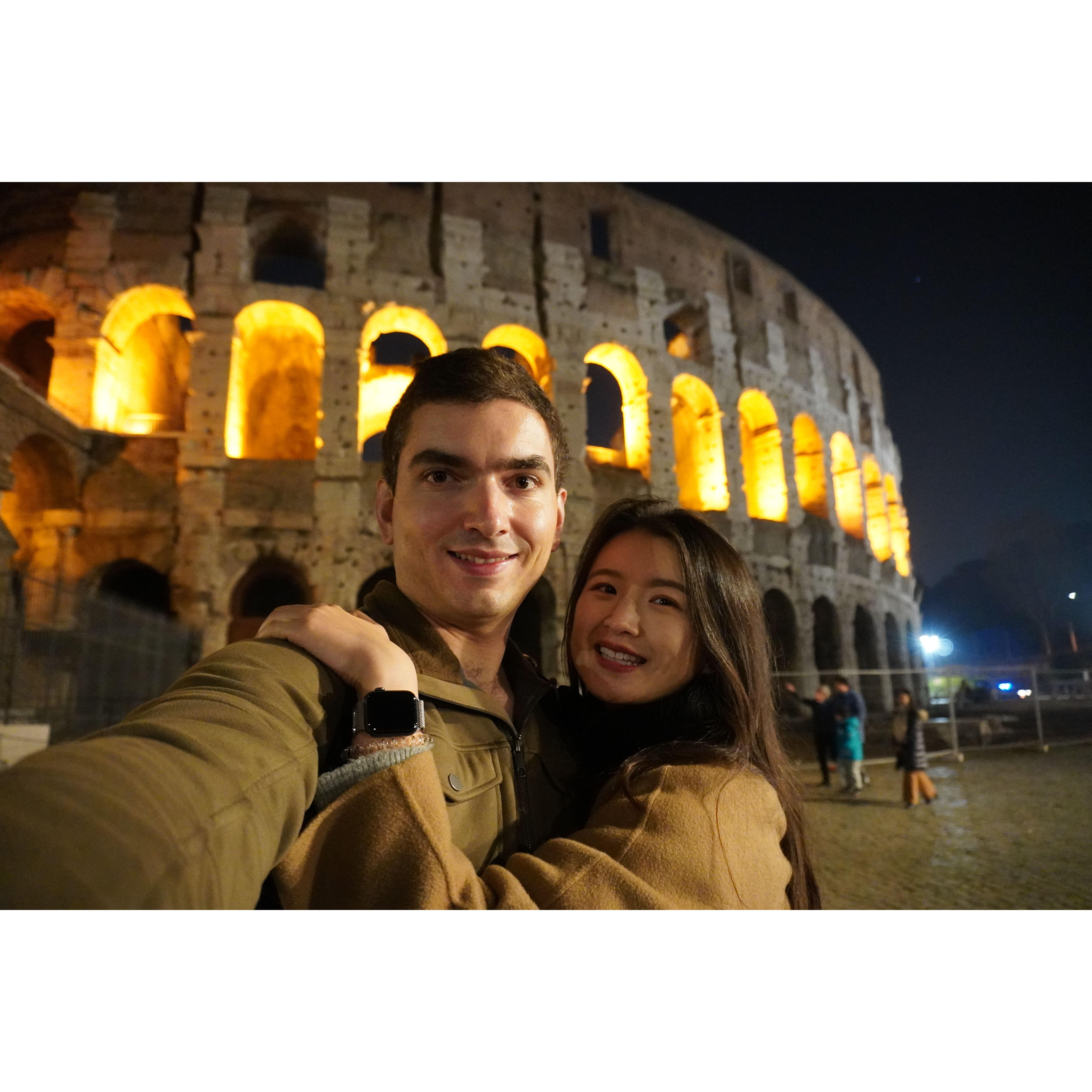 Night walk in Rome.