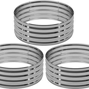 3PCS 2x2x1FT Galvanized Raised Garden Bed