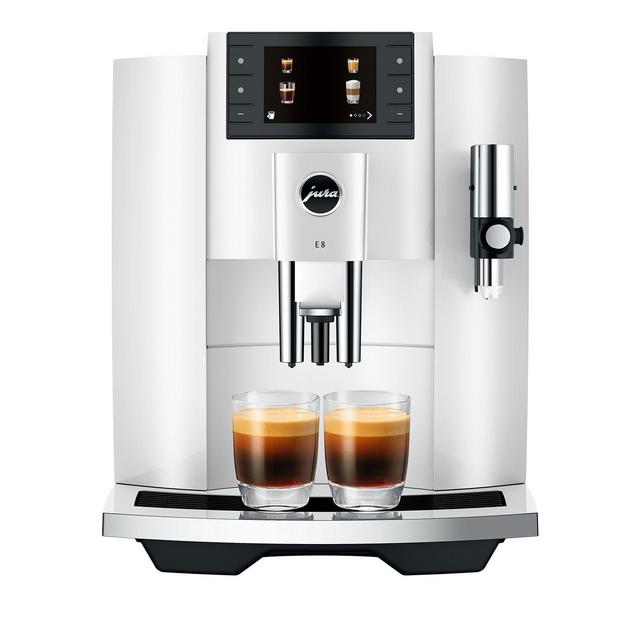 JURA E8 Automatic Coffee Machine in Piano White