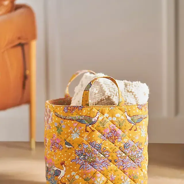 Quilted Block Print Basket