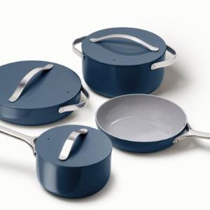 Caraway Ceramic Cookware Set | Nonstick Pots & Pans Set | Non-Toxic | Navy Blue