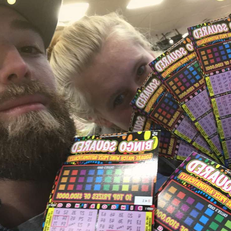 Hannah's favorite rainy day hobby.. Bingo lotto tix
