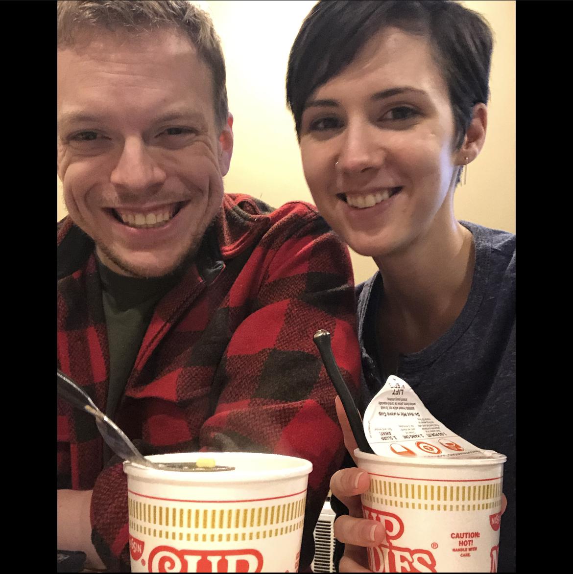 Thanksgiving on the East Coast. It didn't go to plan, we resorted to ramen noodle cups.