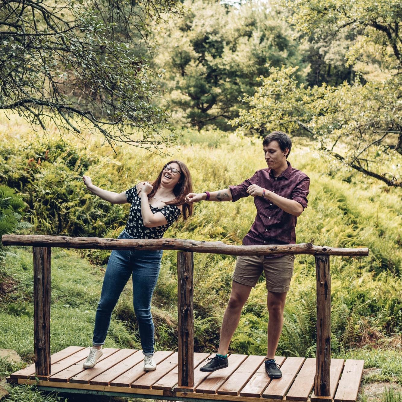 Personality pic during our engagement shoot with our amazingly talented friend, Emily!