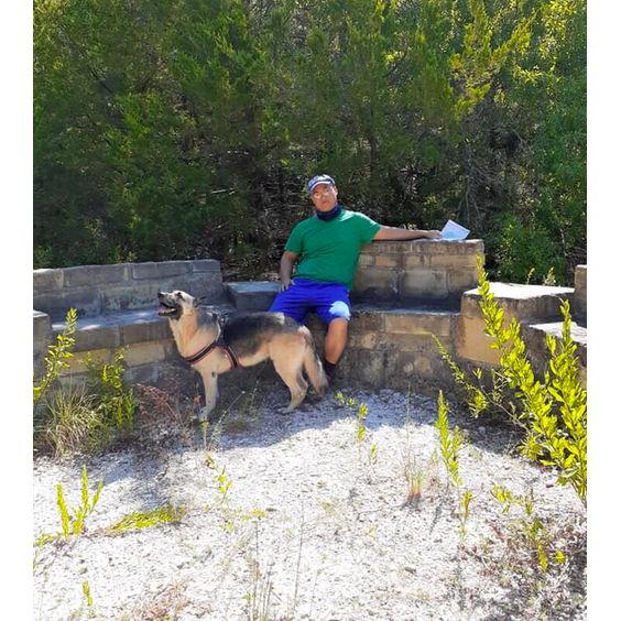 One of our first dates after Sam adopted Jackie from Collin County Animal Shelter | Zephyr is somewhere being mischievous.....