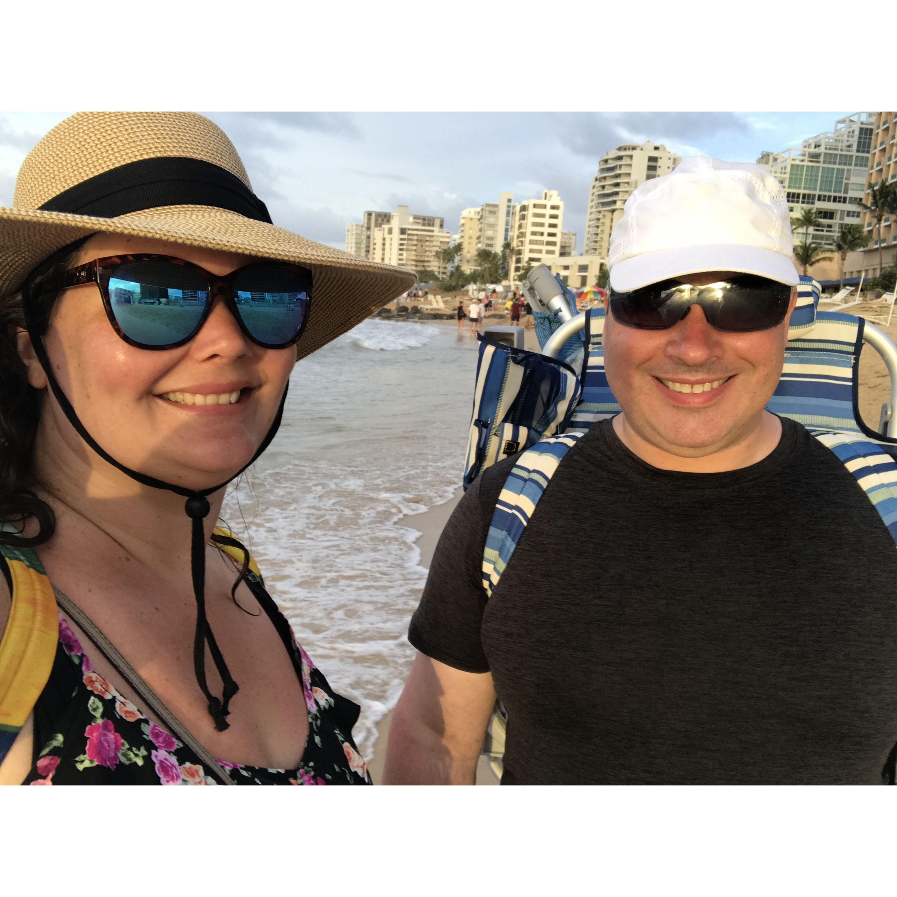 How you'd find us 70% of the time in Puerto Rico....before baby.