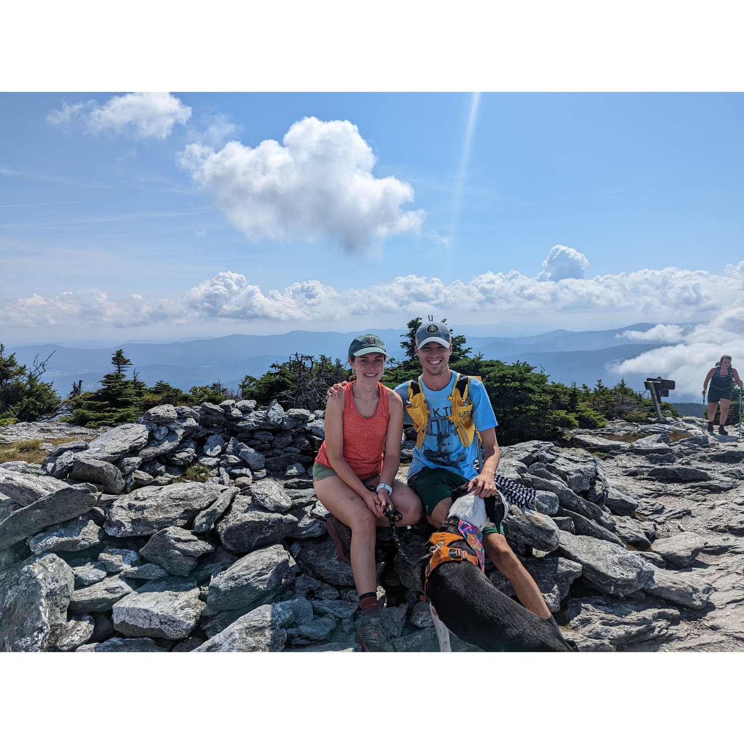 Hiking up Mt. Abe with Snoopy and friends.