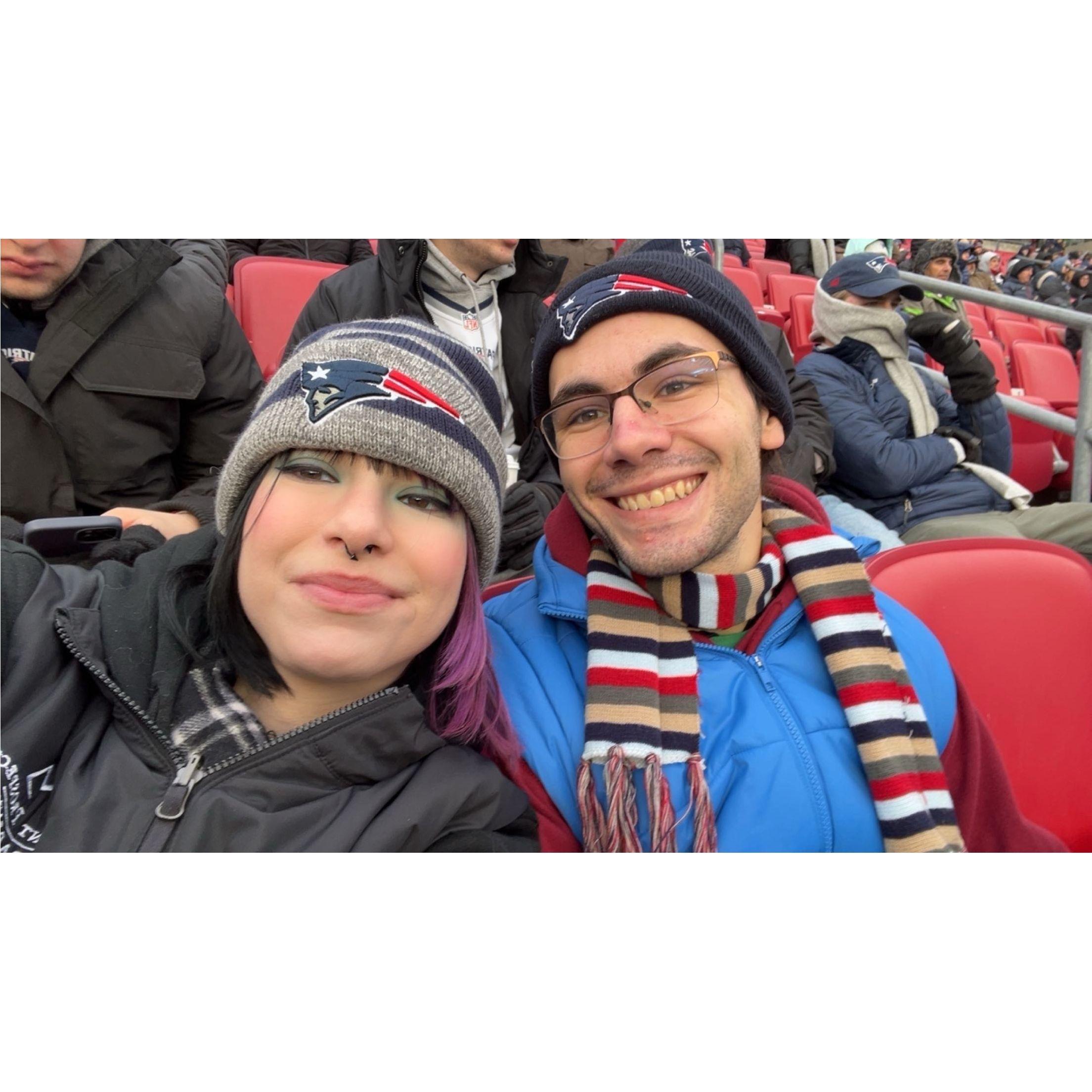 Club seats at the Patriots game!