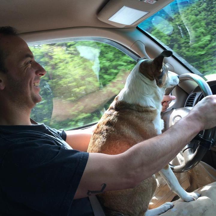 Sadie driving us on the camp rd