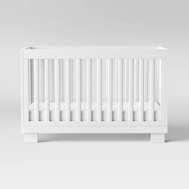 Babyletto Modo 3-in-1 Convertible Crib with Toddler Rail, Greenguard Gold Certified - White