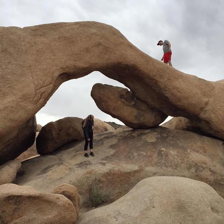 Hiking the jumbo rocks in Joshua Tree National Park, 2016