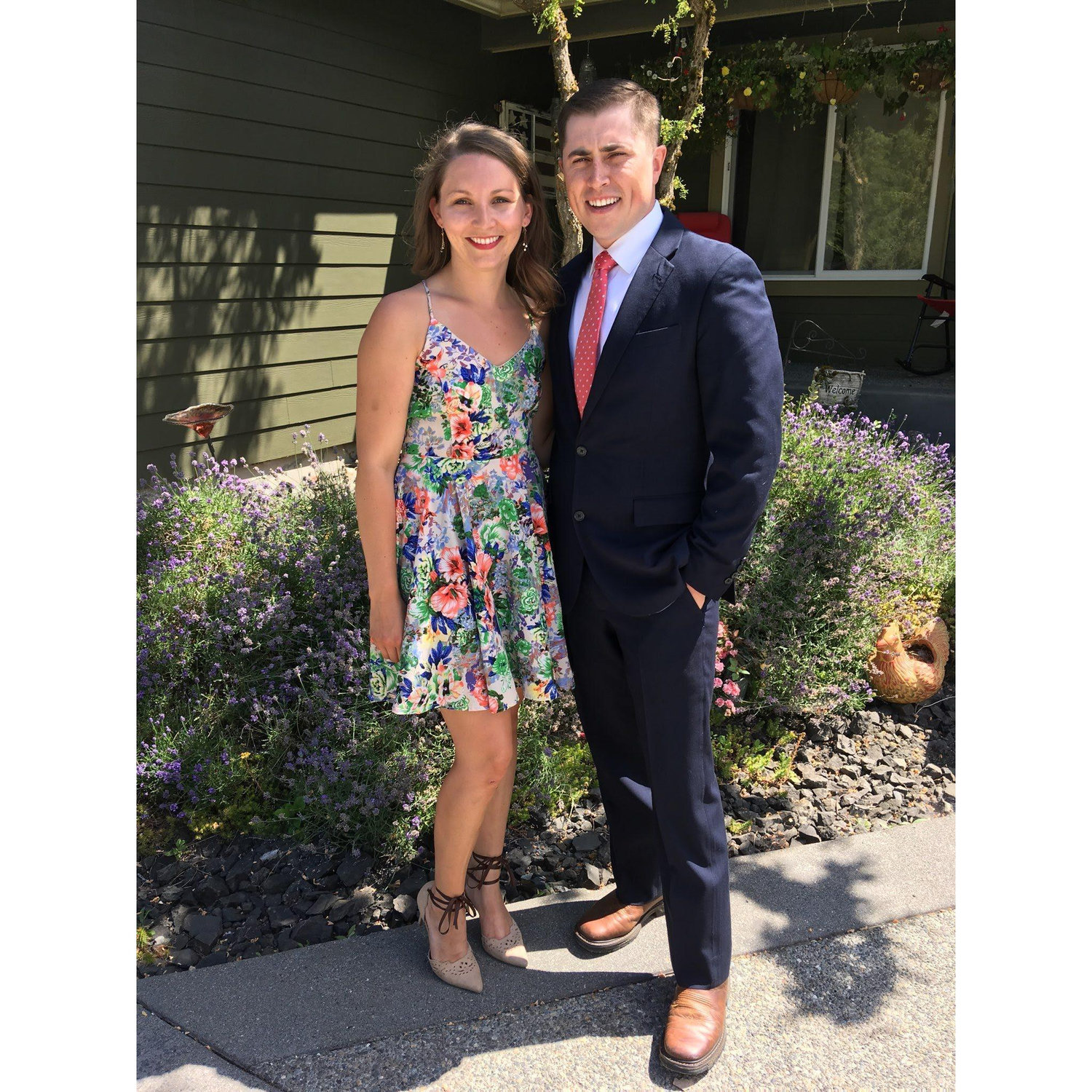 July 21st 2018, headed to Rebecca's cousin's wedding. At the wedding, Wyatt proceeded to tell all of Rebecca's family (who he was meeting for the first time) that he planned to marry Rebecca.