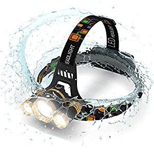 LED Headlamp 6000 Lumen- Waterproof Hard Hat Light