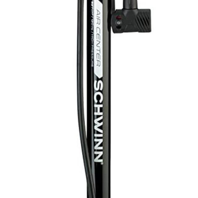 Schwinn Air Center Floor Bike Pump, Guage Fits Schrader and Presta Valve Types, Multiple Colors