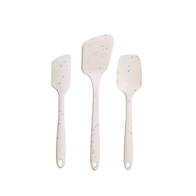 GIR: Get It Right Silicone 3 Piece Utensil Set - Non-Stick Heat Resistant Kitchen Cooking and Serving Utensils - Silicone Spatula, Flip/Turner, and Spoonula - Sprinkles