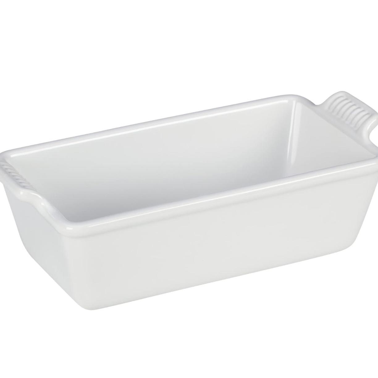 Le Creuset Stoneware Heritage Loaf Pan, 9" x 5" x 3" (1.5 qt.), White