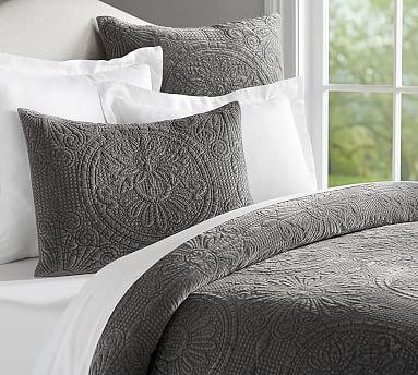 Velvet Medallion Quilt, King/Cal. King, Flagstone
