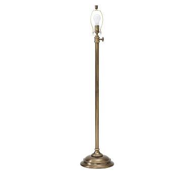 CFL Chelsea Adjustable Floor Lamp Base, Antique Brass finish