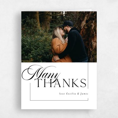 White Wedding Thank You - Carulas Photo