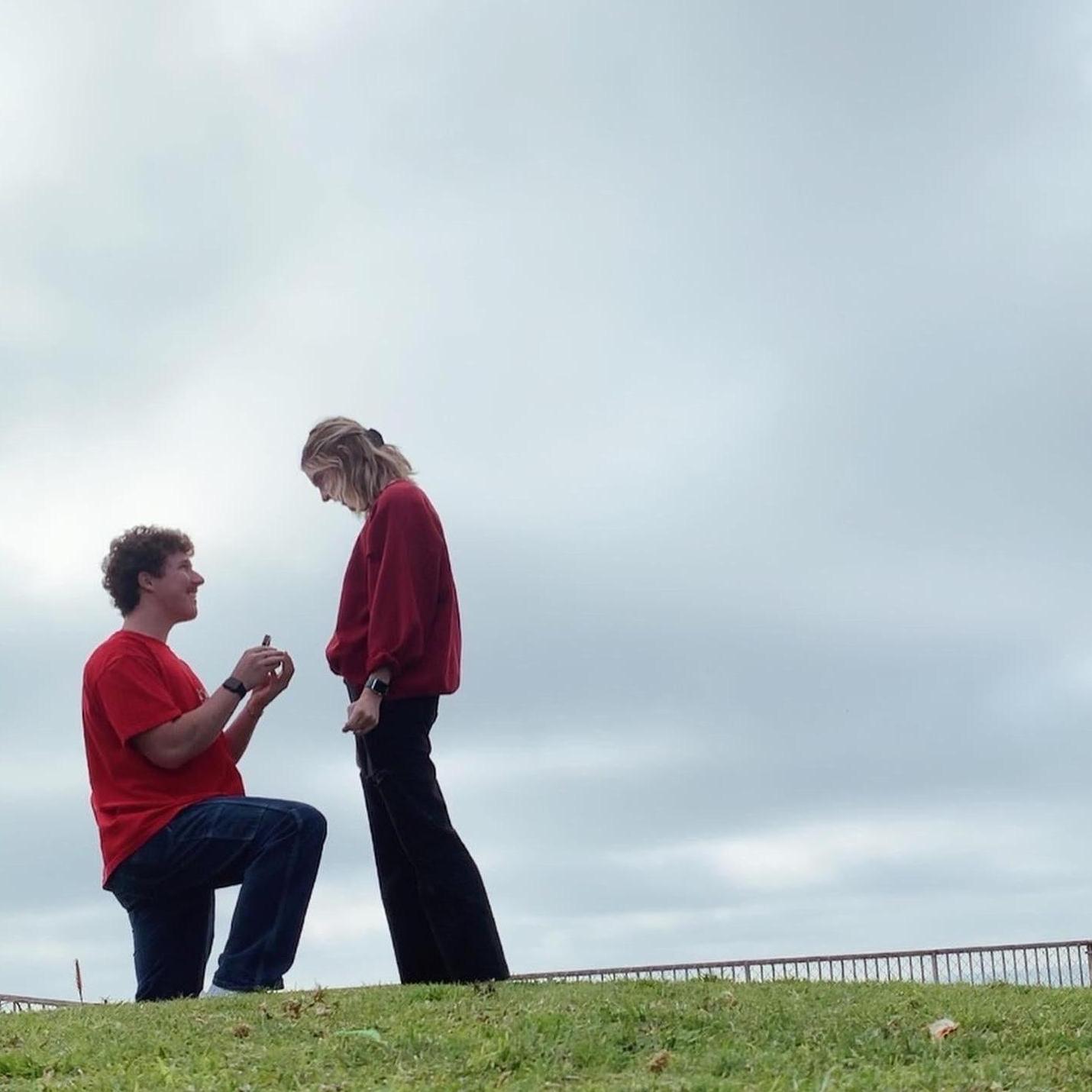 "Will you make me the happiest man alive and marry me?" (2/14/2022)