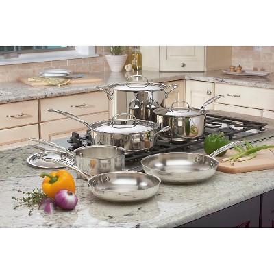 Cuisinart Chef's Classic Stainless Steel 10 Piece Cookware Set - 77-10