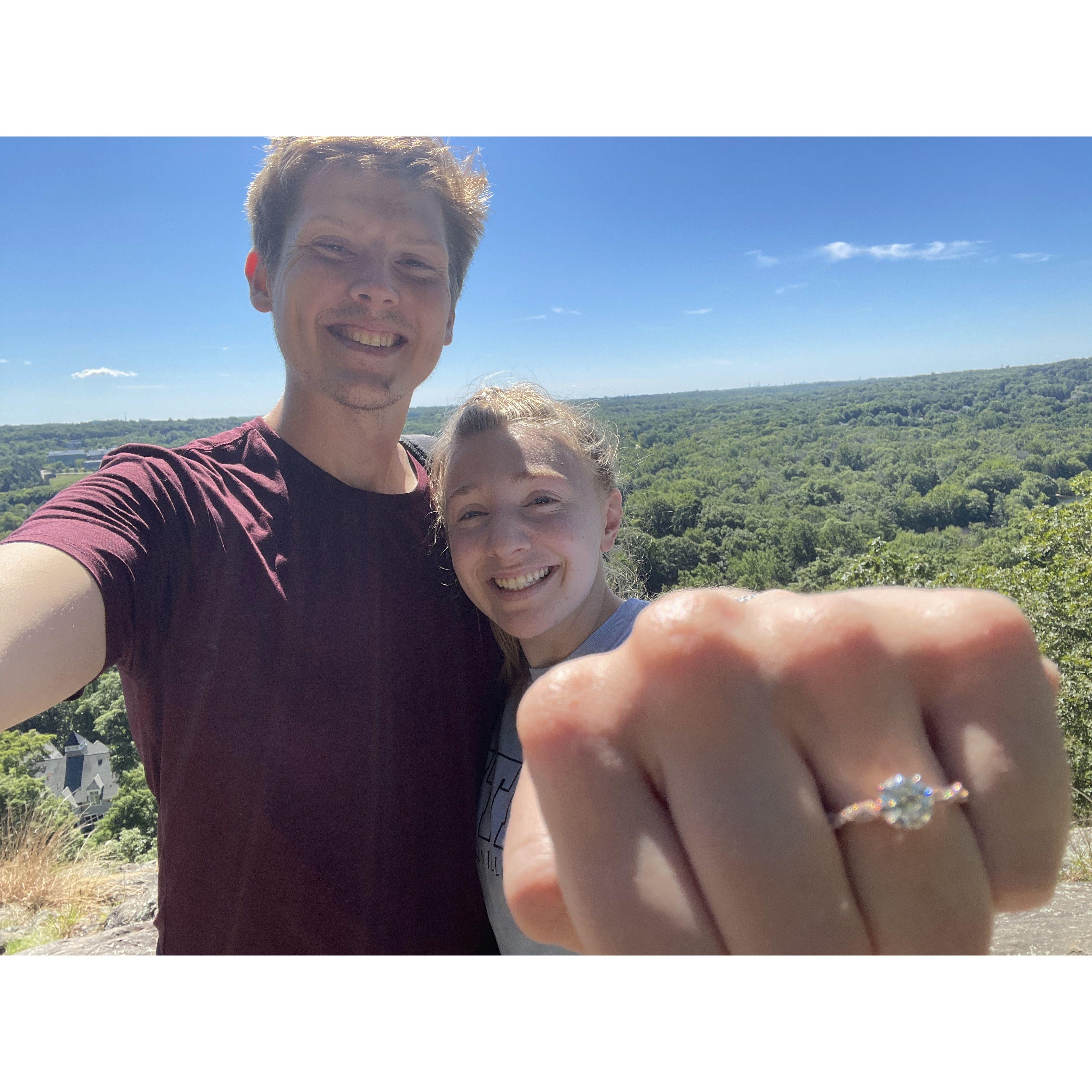 The day after we got engaged!