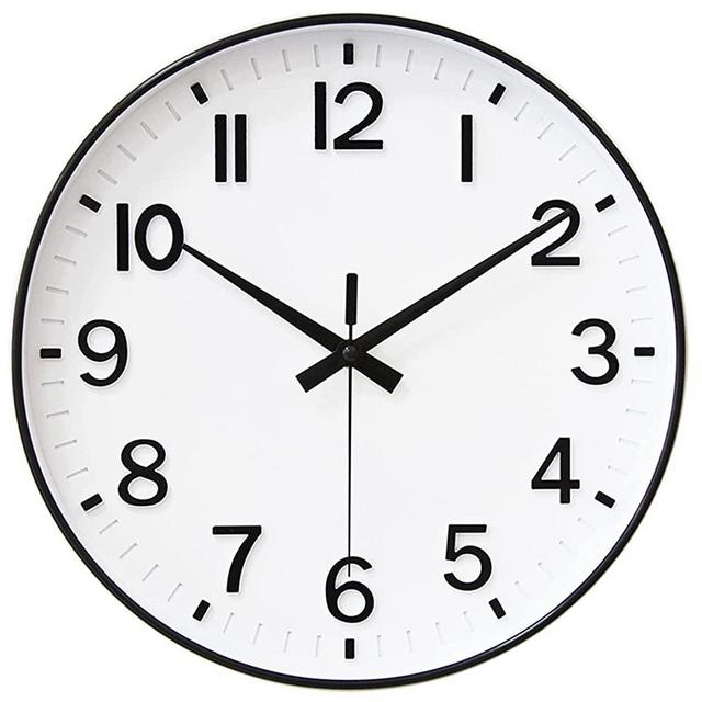 HZDHCLH White Wall Clocks Battery Operated,12 inch Silent Non Ticking Modern Wall Clock for Living Room Bedroom Kitchen Office Classroom Decor