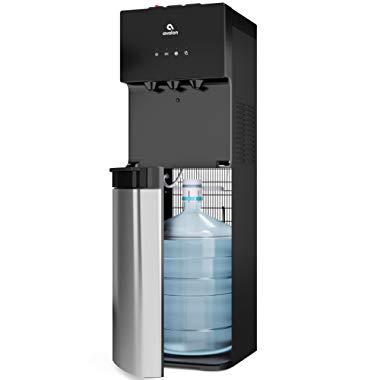 Avalon A4BLWTRCLR water dispenser, 3 or 5 gallon bottle, Stainless Steel & Black