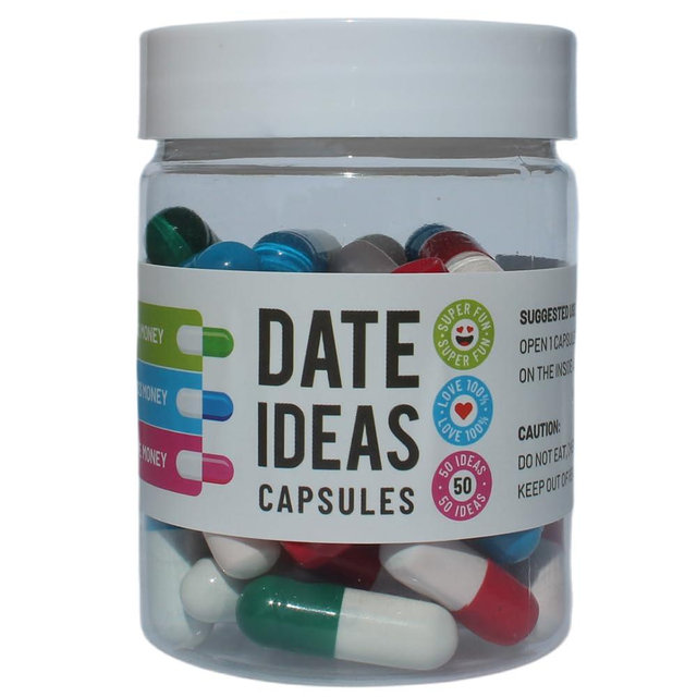 Date Ideas Capsules In A Bottle (50pcs) - Exciting Date Night Ideas For Couple: Boyfriend Girlfriend Wife Husband Newlyweds, Funny Bridal Shower Registry Wedding Anniversary Gifts