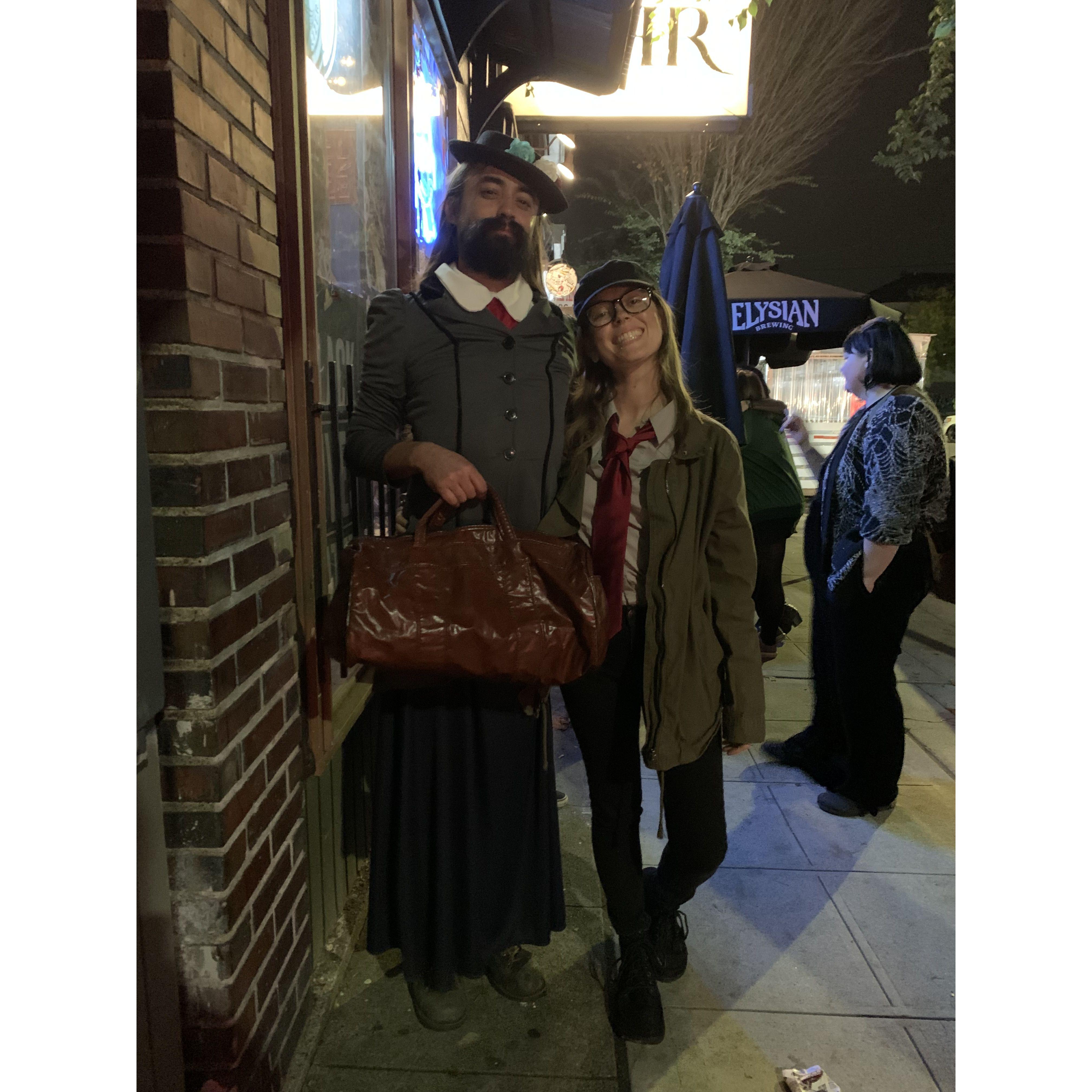 Mary Poppins and Bert Halloween at the Kraken 2022