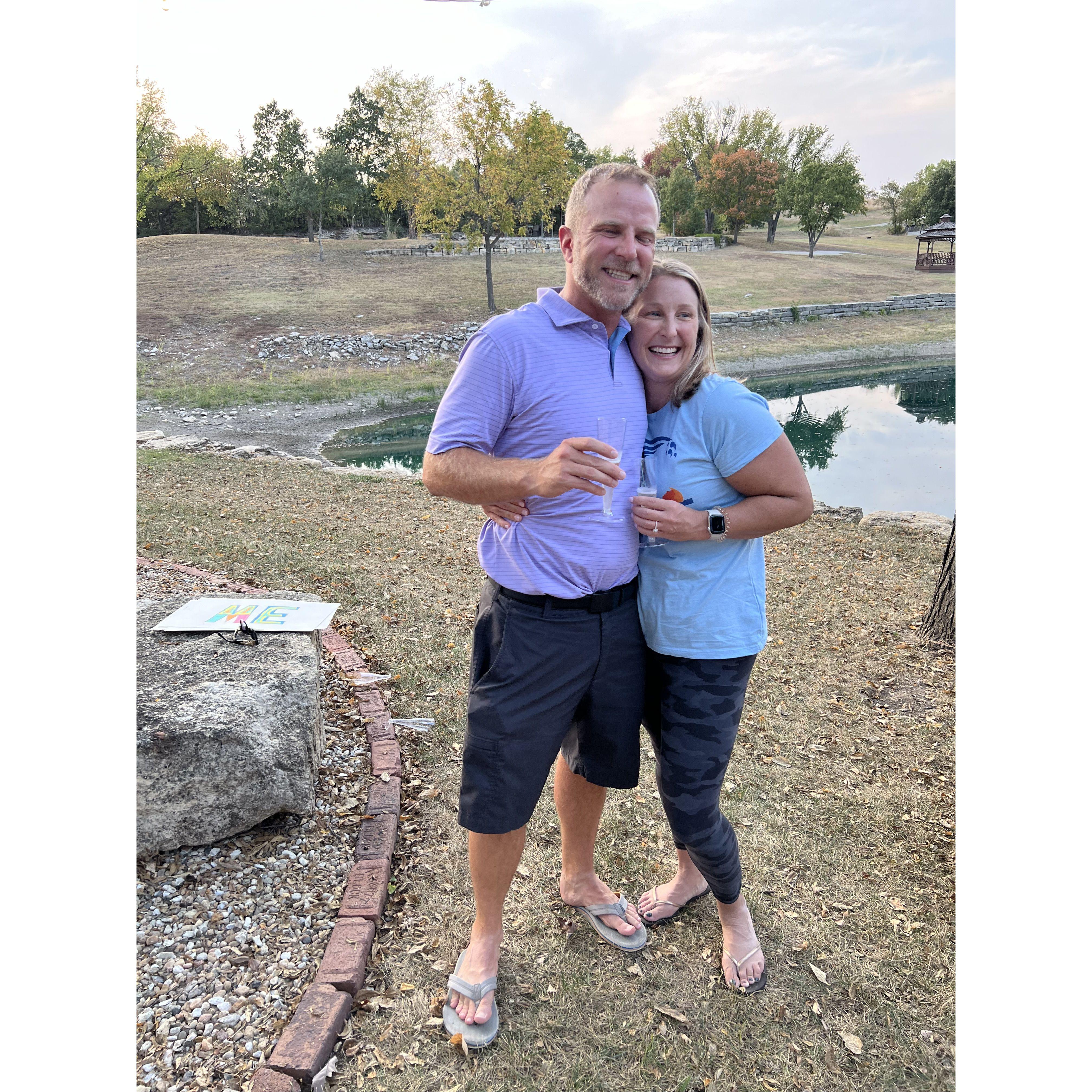 Our first picture as an engaged couple!