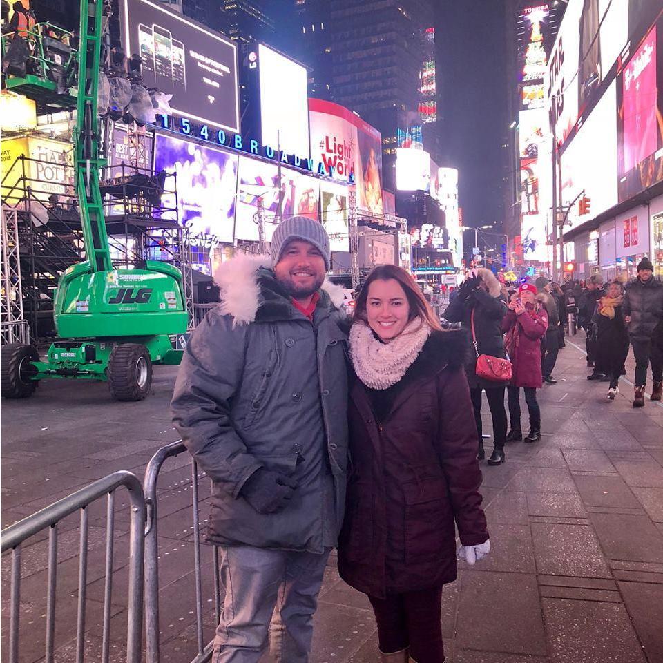 Jeremy’s first visit to Times Square, NYC