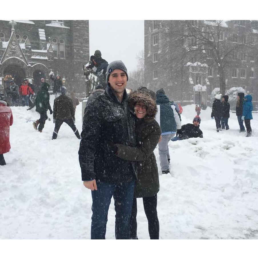 Georgetown during the blizzard of 2016