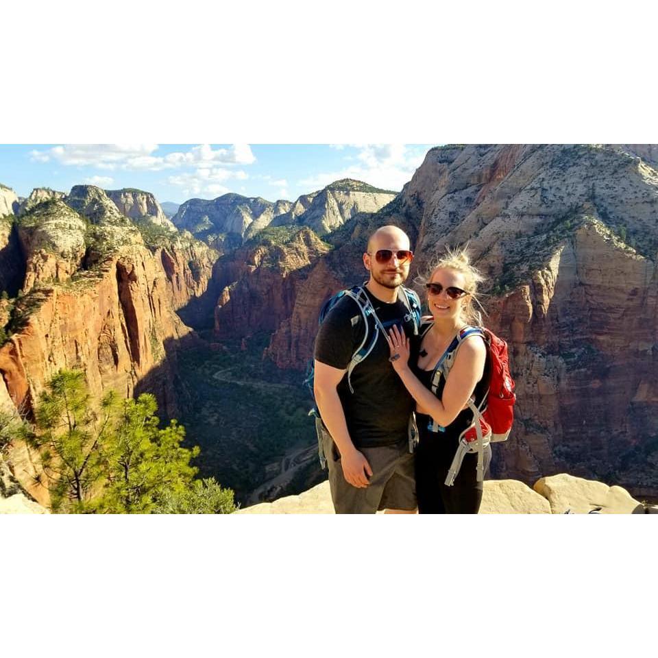 Where we got engaged!!
Angel's Landing, Zion National Park, Utah - 2019