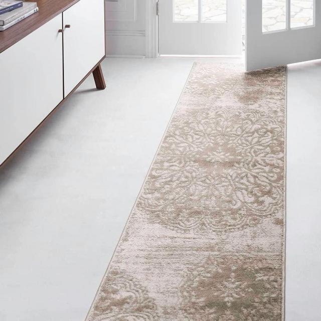 Unique Loom Sofia Collection Traditional Vintage Beige Runner Rug (2' x 13')