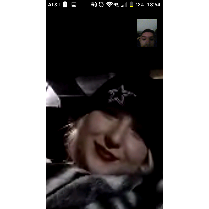 First time we Skyped. I didn't have internet so I went and sat outside McDonald's in the cold.