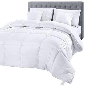 Utopia Bedding Comforter Duvet Insert, Quilted Comforter with Corner Tabs, Box Stitched Down Alternative Comforters King Size (White)