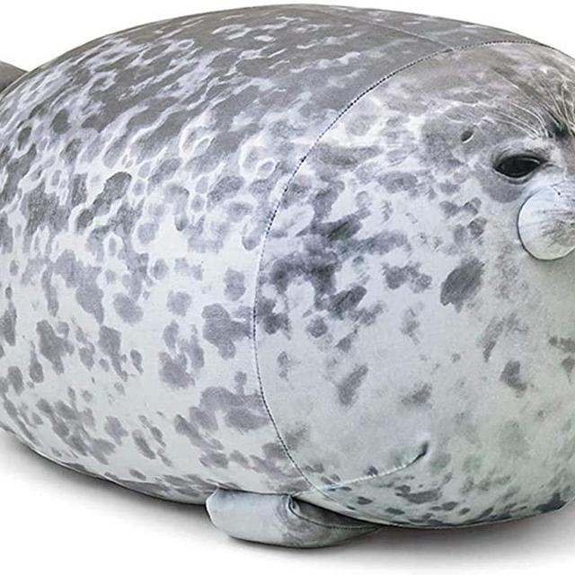 MerryXD Chubby Blob Seal Pillow,Stuffed Cotton Plush Animal Toy Cute Ocean Medium(17.6 in)