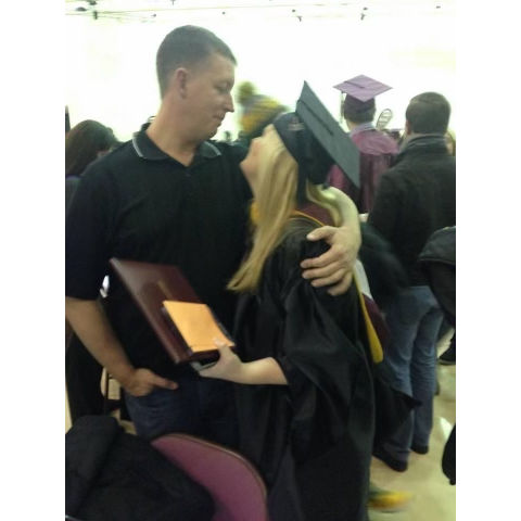 December 2016 · Ashley's graduation from Graduate school. How sweet is this? Ashley loves this picture!