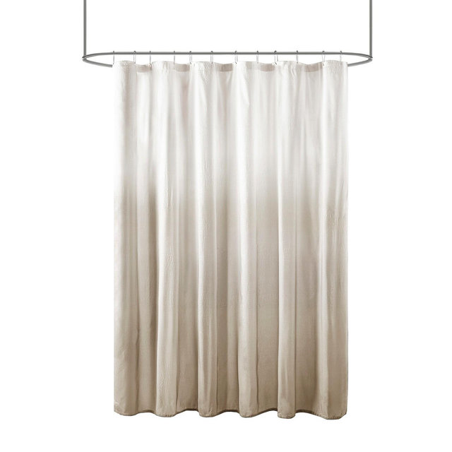 Madison Park Ara Ombre Printed Seersucker Shower Curtain, 72" x 72"