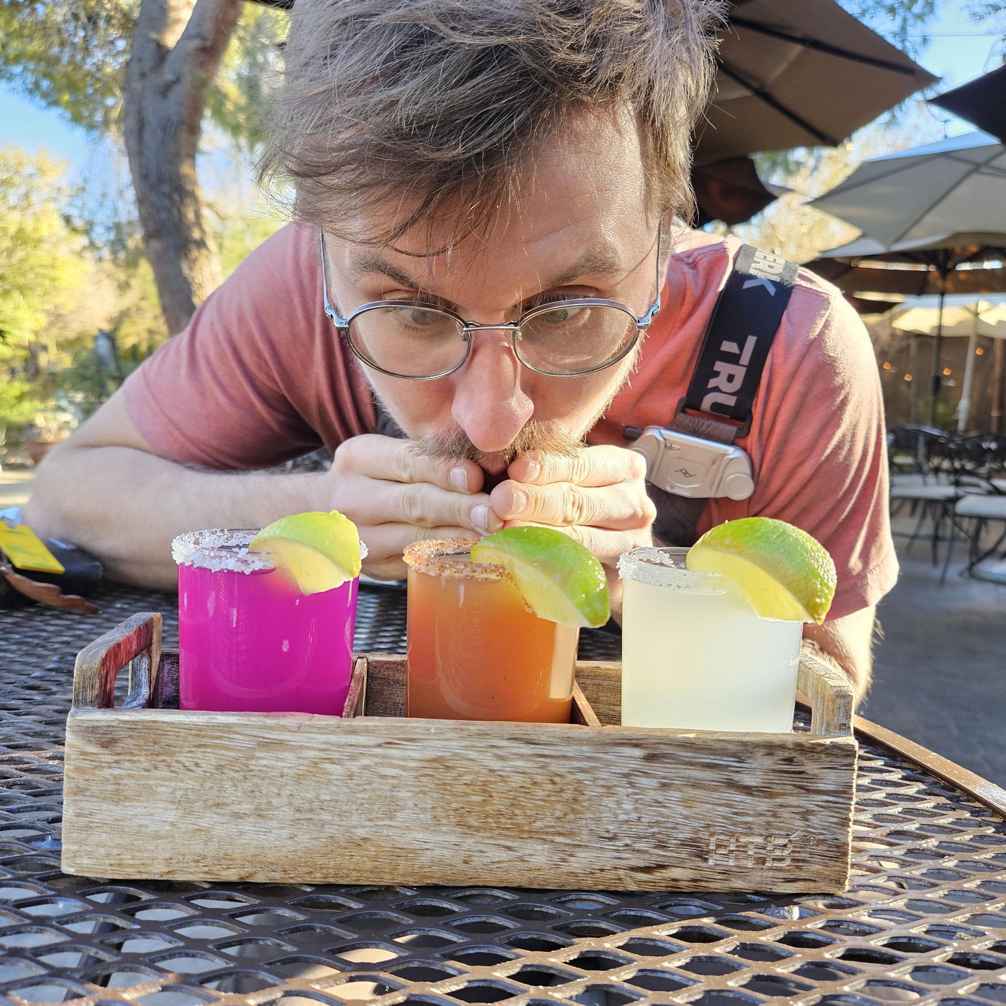 The pink one is made of cactus blossom!