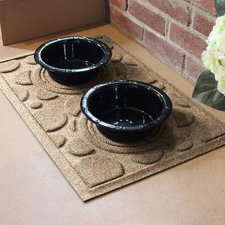 WaterHog Dots Dog Bowl Pet Feeder Mat