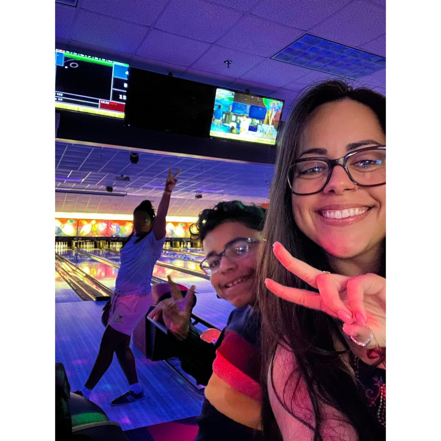 A not so friendly game of bowling. Sierra lost :( Fayetteville, NC