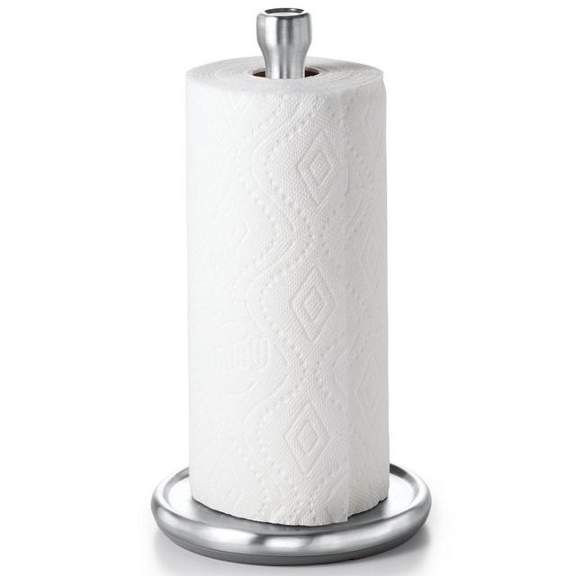 OXO Good Grips Toilet Plunger with Cover, White & Good Grips Steady Paper  Towel Holder