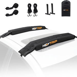 HEYTRIP Universal Soft Roof Rack Pads for Kayak/Surfboard/SUP/Canoe with 15FT Tie-Down Straps and Storage Bag
