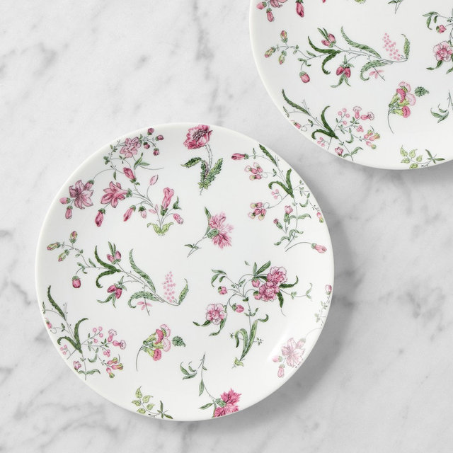 Hill House x Williams Sonoma Climbing Vine Appetizer Plates, Set of 8, Pink