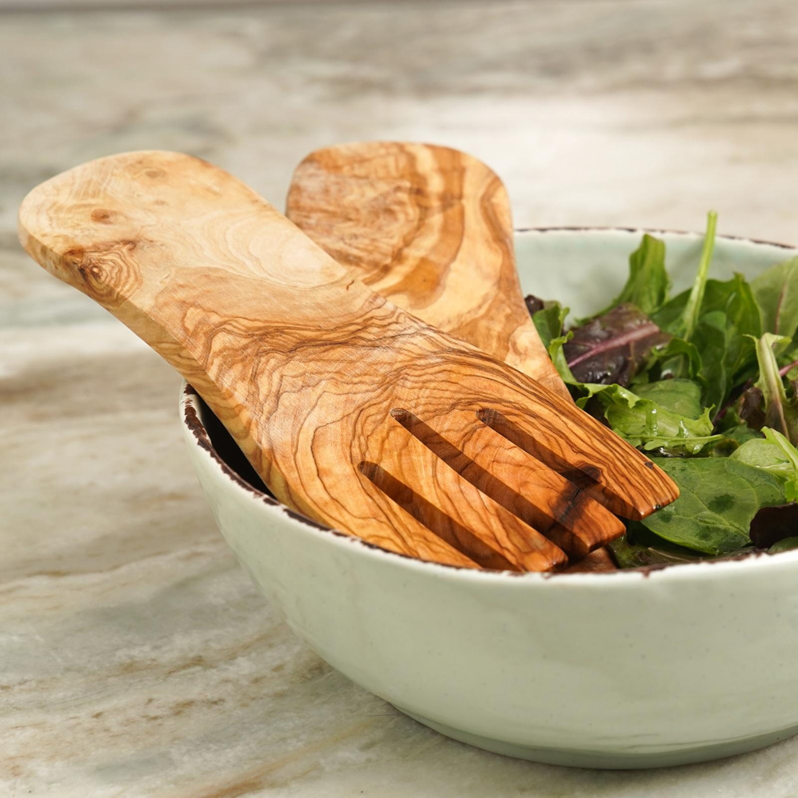 Olive Wood Salad Servers